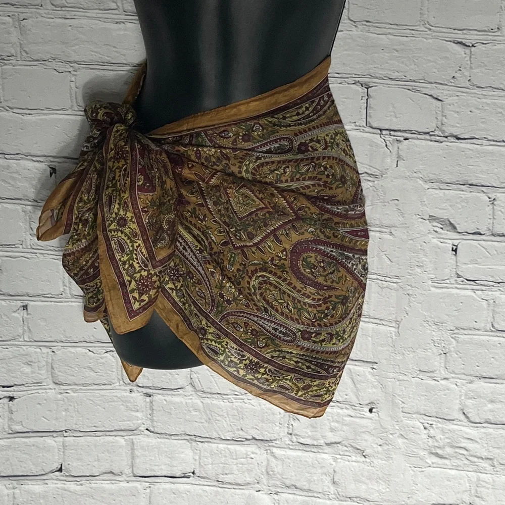 Paisley Patterned 100% silk Afghan Scarf